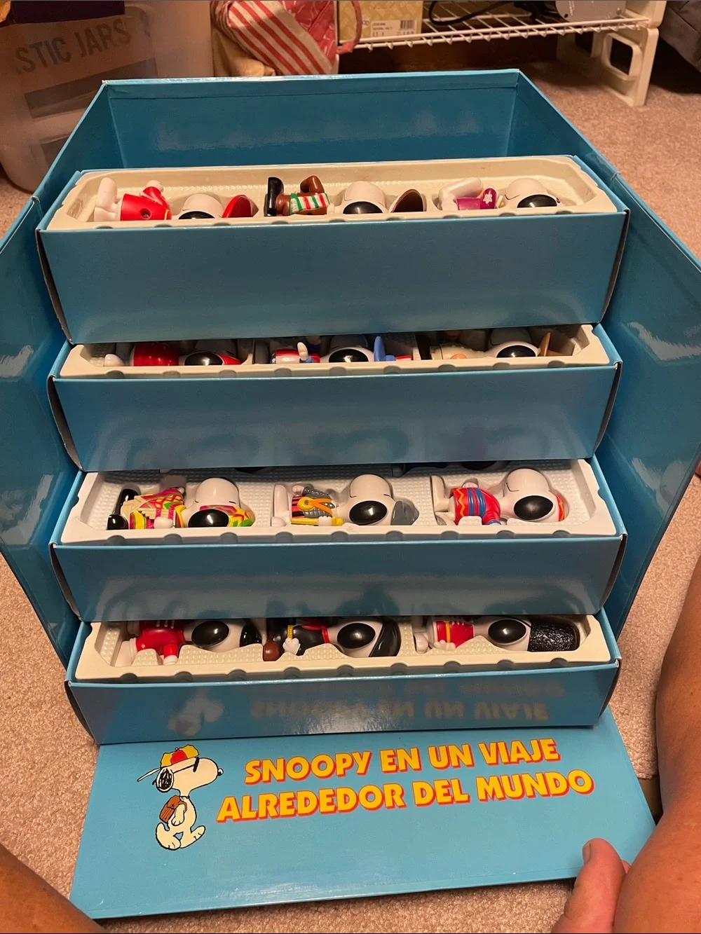Peanuts Blue and Red Snoopy Doghouse Carry Case